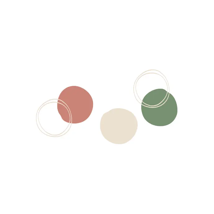 3 formes rondes et 2 cercles