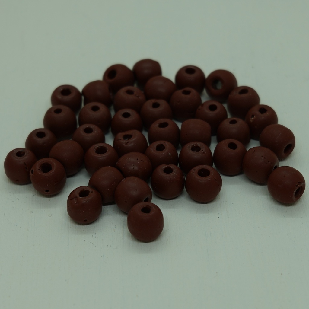 Perle ronde en coquillage bordeaux 11mm