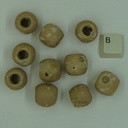 Perle ronde en coquillage beige 16mm