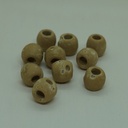 Perle ronde en coquillage beige 16mm