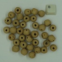 Perle ronde en coquillage beige 11mm