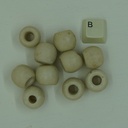 Perle ronde en coquillage blanc 16mm