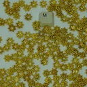 perles d'espacement embouts ronds en forme de fleur dorée