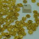 perles d'espacement embouts ronds en forme de fleur dorée