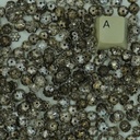 Capuchon de perle en forme de fleur 6 pétales argentée