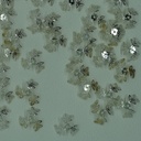 Capuchon de perle design à trois feuilles argentée