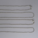 Chaînes de Collier 43cm argentée avec Fermoir Mousqueton