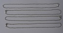 Chaînes de Collier 43cm argentée avec Fermoir Mousqueton