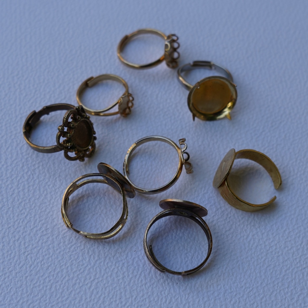 Bague réglable pour cabochon Dorée