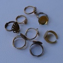 Bague réglable pour cabochon Dorée
