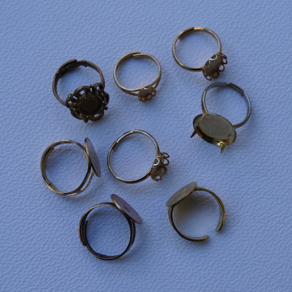 Bague réglable pour cabochon Dorée