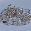 Bague réglable support plat Argentée