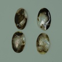 Ovale en coquillage marron 4 trous