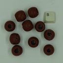 Perle ronde en coquillage bordeaux 16mm