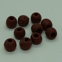 Perle ronde en coquillage bordeaux 16mm