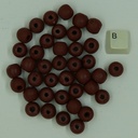 Perle ronde en coquillage bordeaux 11mm