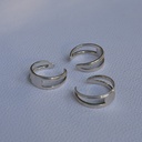 Bague réglable support plat Argentée