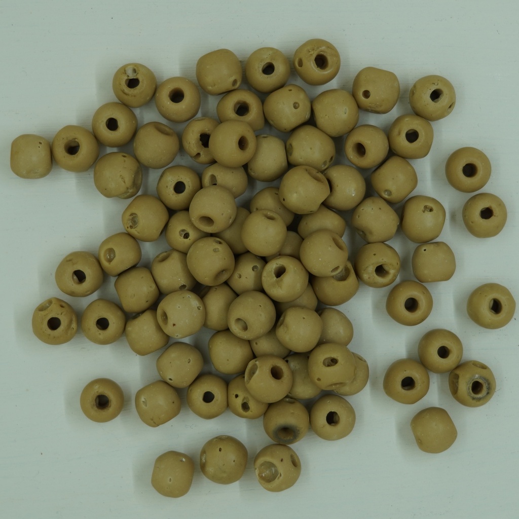 Perle ronde en coquillage beige 11mm