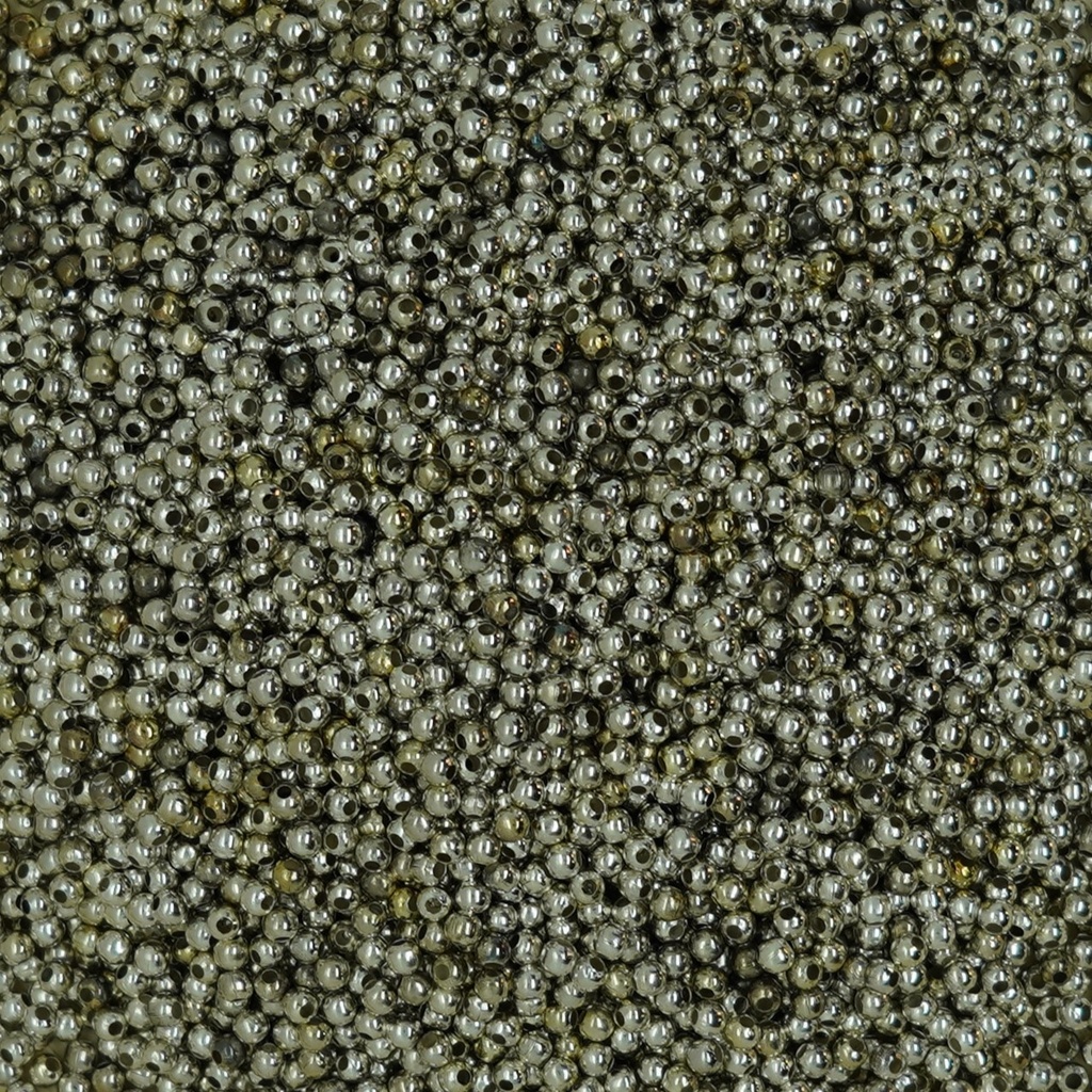 Perle intercalaire ronde 3 mm argentée
