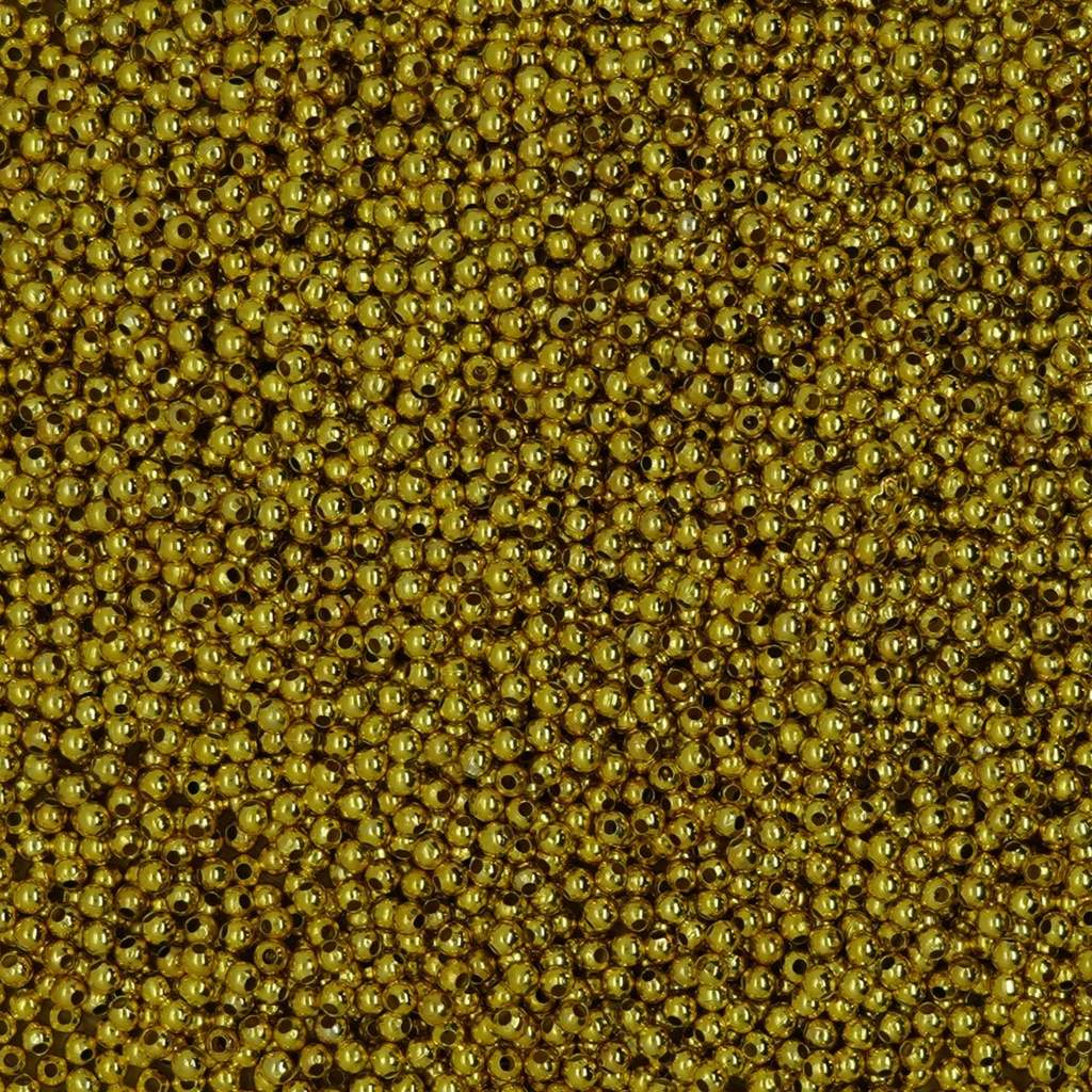 Perle intercalaire ronde 3 mm dorée