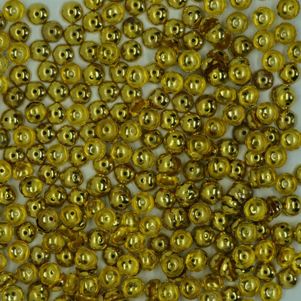 Capuchon de perle en forme de fleur 8 pétales dorée