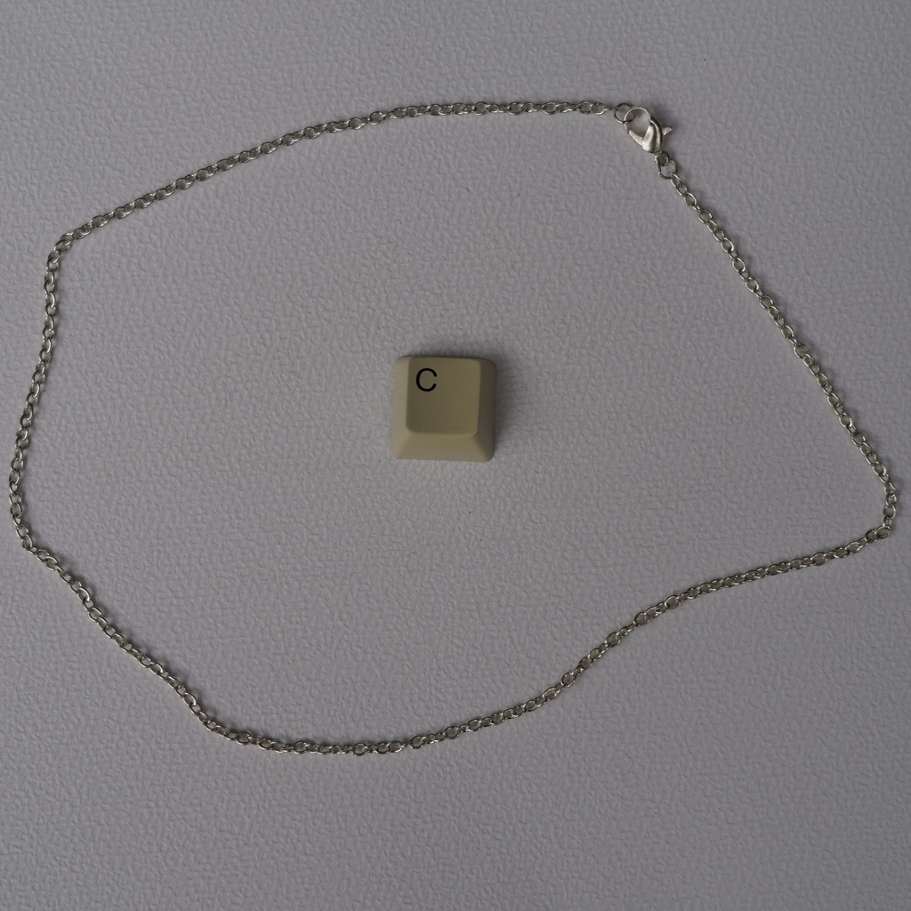 Chaîne de 43cm argentée avec Fermoir Mousqueton