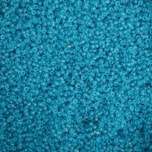 [Per-00004] Perles de rocaille bleu turquoise translucide 11/0