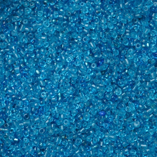 [Per-00005] Perles de rocaille bleu ciel translucide 11/0