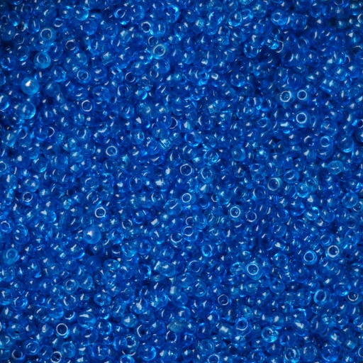 [Per-00006] Perles de rocaille bleu translucide 8/0