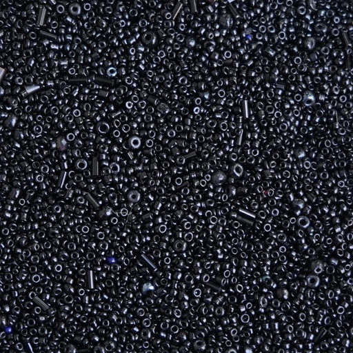 [Per-00011] Perles de rocaille noire brillante 11/0