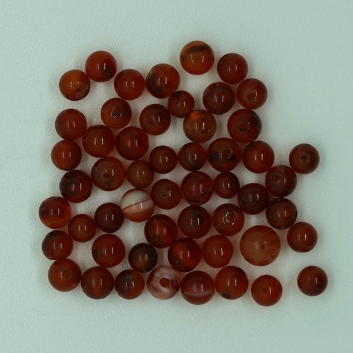 [Pie-00002] Perle ronde en Cornaline
