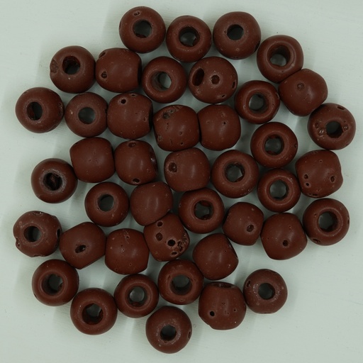 [Nat-00030] Perle ronde en coquillage bordeaux 16mm