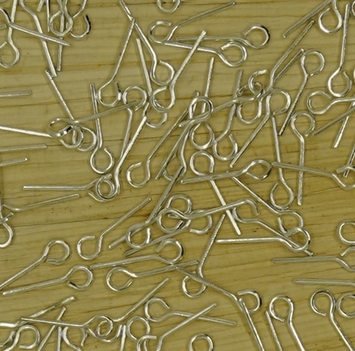 [App-00005] Tiges clous tête à œillets 12 mm argenté