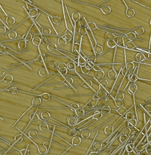 [App-00006] Tiges clous tête à œillets 14 mm argenté