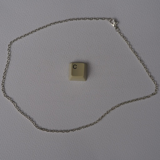 [Cha-00001] Chaîne de 43cm argentée avec Fermoir Mousqueton